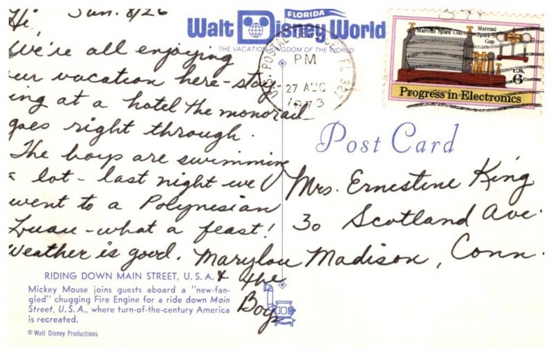 Florida  Walt Disney World , Riding Down Main Street