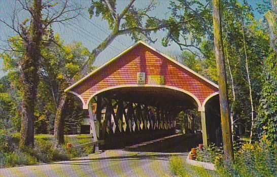 Entrance To Covered Bridge Lancaster New Hampshire