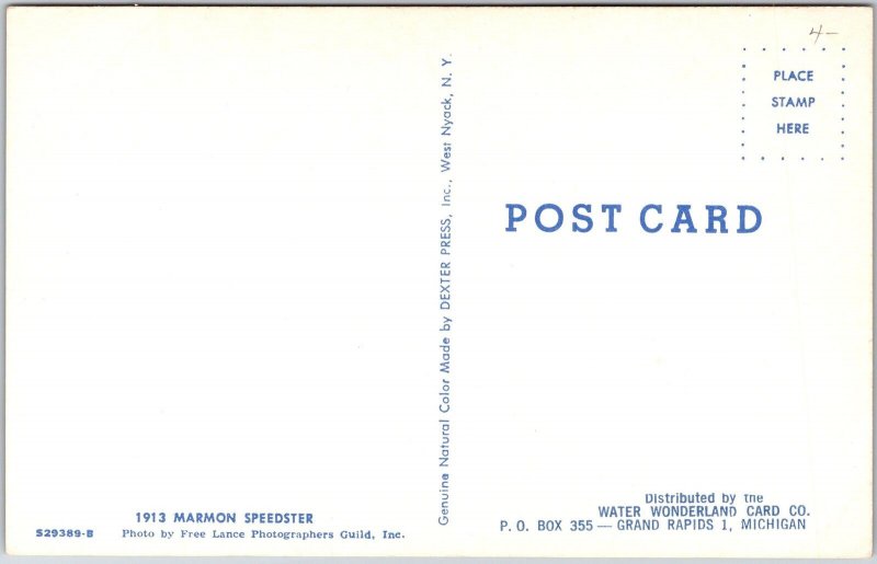 1913 Marmon Speedster, Automobile, Red Car, Transportation, Vintage Postcard