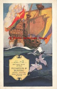 Advertising Card, Plympton & Bunting Agency for Penn Mutual Life, Sailing Ship