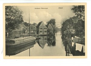 Netherlands - Edam. Canal Drawbridge & Village Scene