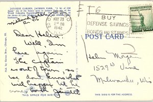 Postcard GARDEN SCENE Chicago Illinois IL AI1509