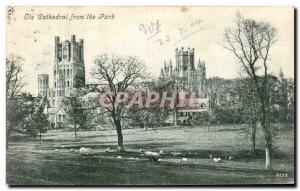 Postcard Old Ely Cathedral from the Park