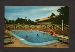 MA Red Horse Inn Motel Falmouth Cape Cod Mass Massachusetts Postcard Pool