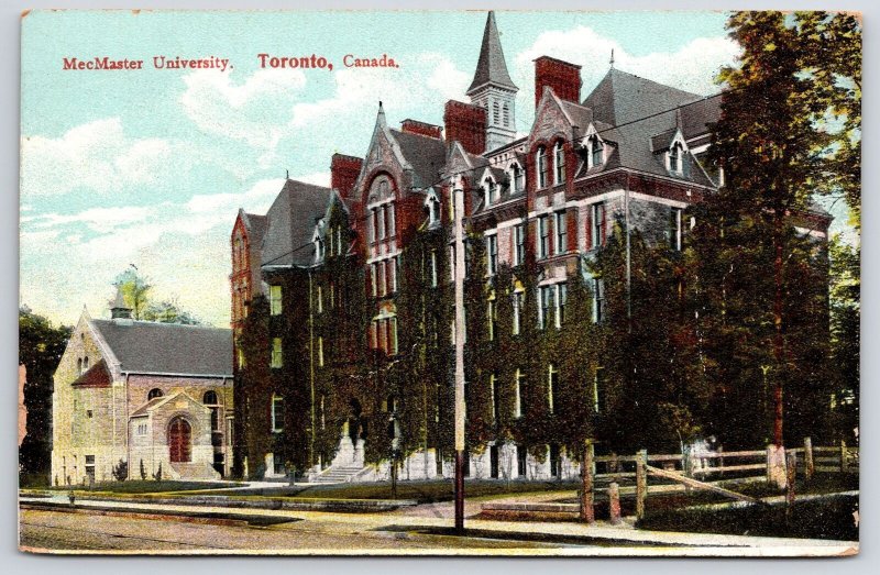 1909 MecMaster University Toronto Canada Campus Building Posted Postcard