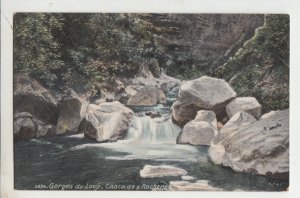 P2691 vintage postcard france gorges du loup - cascade & rochers,  unused