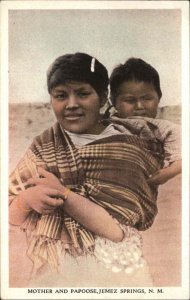 Jemez Springs NM New Mexico Native American Indian Mother & Child Postcard