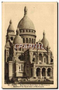 Old Postcard From Paris Basilica Sacre Coeur From Montmartre