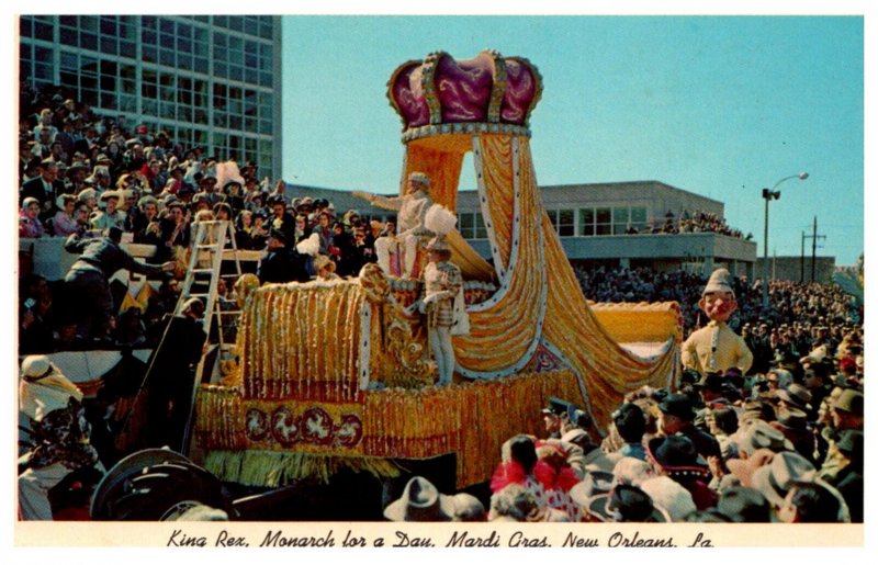 Louisiana New Orleans Mardi Gras King Rex Monarch for a Day