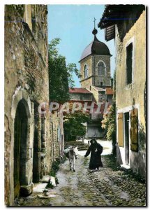 Postcard Modern Ain Perouges Cite Medieval Rue du Prince and the Church