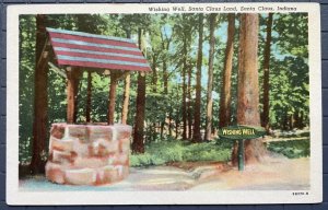 Vintage Postcard 1949 Wishing Well Santa Claus Land, Santa Claus, Indiana (IN)