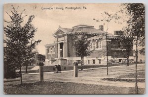 Huntingdon PA Carnegie Library Pennsylvania Postcard F33