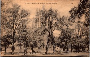 St. Leos Church, Leominster MA Vintage Postcard S45