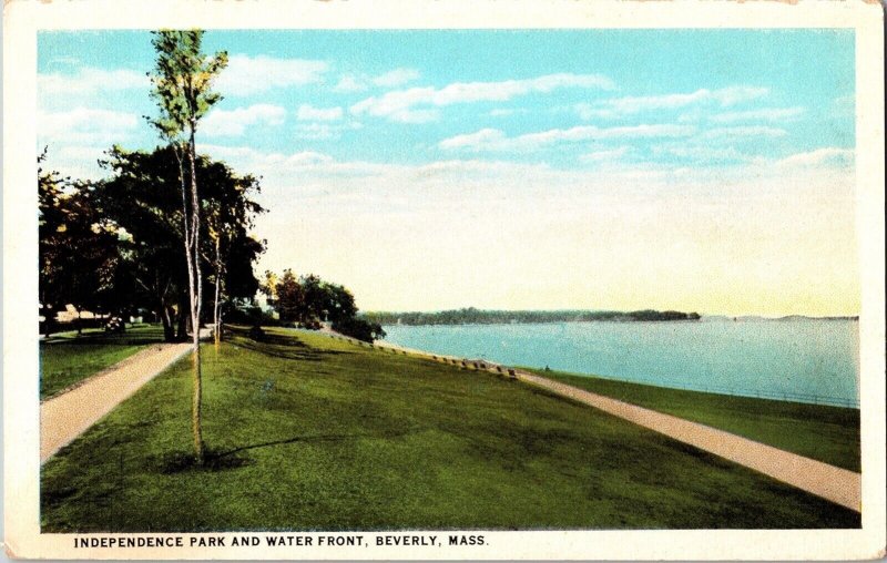 Independence Park Water Front Beverly Mts Vintage Postcard Unposted WB 