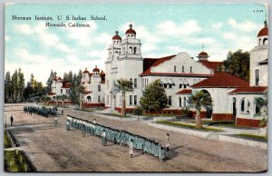 Riverside California c1910 Postcard Sherman Insitute US School