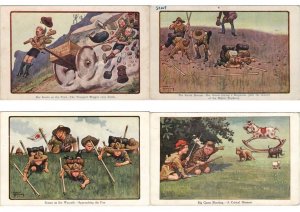 BOY SCOUTS HUMOR IBBERTSON ARTIST SIGNED 11 Vintage Postcards (L5274)