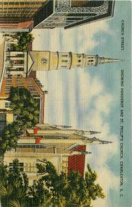 SC, Charleston, South Carolina, Church Street, Huguenot, Philip's Church