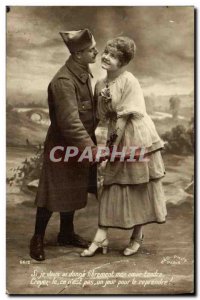 Old Postcard Militaria If I Did freely give my tender heart