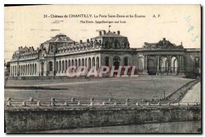 Old Postcard Chateau de Chantilly Porte Saint Denis Stables