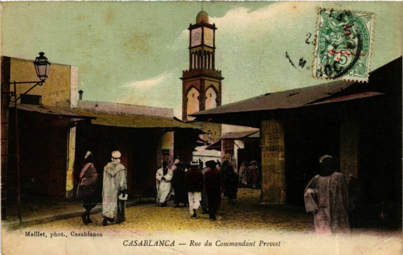 CPA AK Rue du Commandant Provost MAROC (796305)