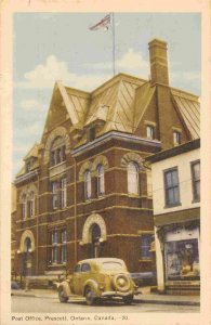 Post Office Prescott Ontario Canada 1950 postcard