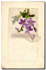 Old Postcard Fantasy Flowers Toil?e