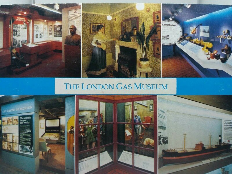 Vintage Multiview Postcard The London Gas Museum Bromley by Bow London