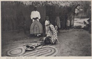 Tanzania Dar-es-Salaam Native Mat Makers War WW2 Wartime Real Photo Postcard