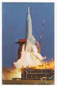 Atlas ICBM Missile Launch US Air Force postcard