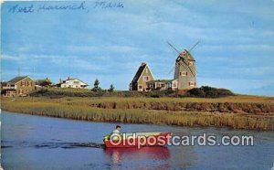 Windmill at Old Mill Point West Harwich, Mass, USA 1959 Missing Stamp writing...