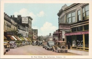 St. Paul Street St. Catharines ON Ontario Unused PECO Postcard F67