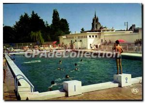 Modern Postcard La Ferte Bernard Sarthe Pool