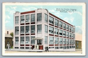 SHEBOYGAN WI BLACK CAT TEXTILE COMPANY ANTIQUE POSTCARD