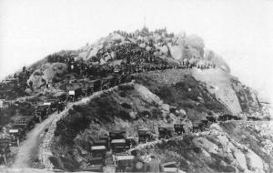 Riverside California Mt Rubidoux Easter Service Real Photo Postcard J81088