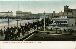 Young's Pier and Boardwalk Atlantic City NJ, New Jersey -UDB