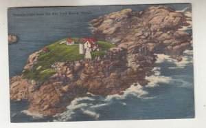 MAINE, NUBBLE LIGHTHOUSE, 1951 ppc., used.