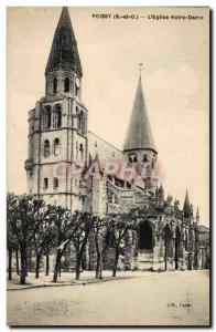 Old Postcard Poissy L & # 39Eglise Notre Dame