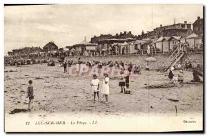 Old Postcard Luc Sur Mer The Beach