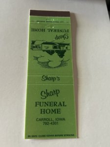 Matchbook Cover Sharp FUNERAL HOME CARROLL, IOWA MB70