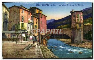 Old Postcard Sospel Old Bridge Bevera