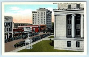 EL DORADO, Arkansas AR ~ Street Scene WASHINGTON AVENUE c1930s-40s Postcard