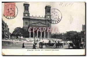 Old Postcard Paris Church St Vincent de Paul