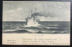 Mint Germany Picture Postcard 1897 SMS Hohenzollern