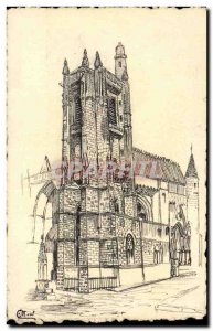 Old Postcard Fancy (drawing hand) Church
