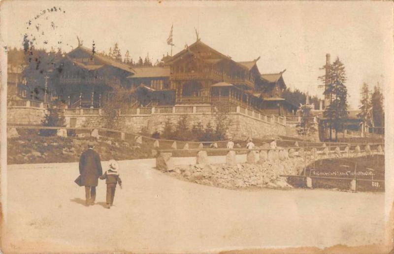 Oslo Norway Holmenkollen Hotel Real Photo Antique Postcard J45184