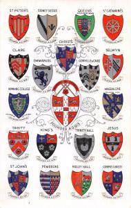 CAMBRIDGE UNIVERSITY UK HERALDIC CRESTS~ALFRED SAVAGE PUBLISHED POSTCARD