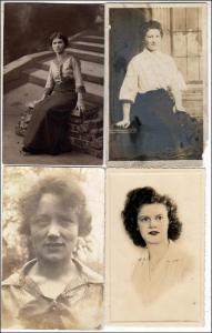 4 - RPPC, Women Cards