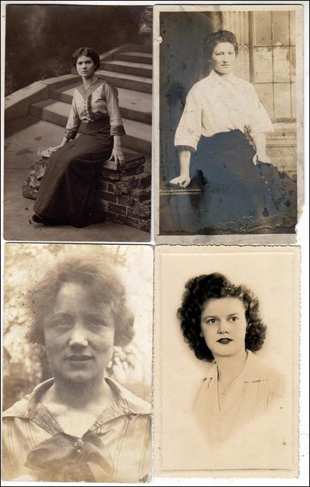 4 - RPPC, Women Cards