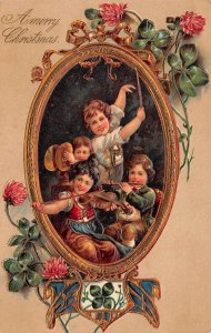 A Merry Christmas, PFB Greetings, Children With Instruments, AA368-4