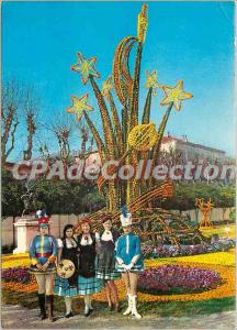 Modern Postcard Fetes Menton Lemon The large gardens Boves handpainted